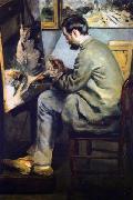 Pierre Auguste Renoir Portrait of Jean Frederic Bazille oil painting